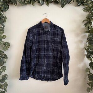 Legacy Copper & Oak Long Sleeve Front Button Shirt Plaid Blue Men’s Size S